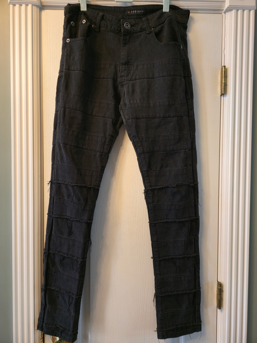 M. Society Black Stacked  Denim Jeans